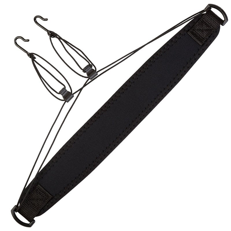 Neo Tech Neotech Classic 2 Hook Instrument Strap - Regular - Metal Open Hook Neck Strap for Alto Saxophone, Bass Clarinets, English Horns & More - Comfortable Neoprene Instrument Neck Strap - Black - Image 1